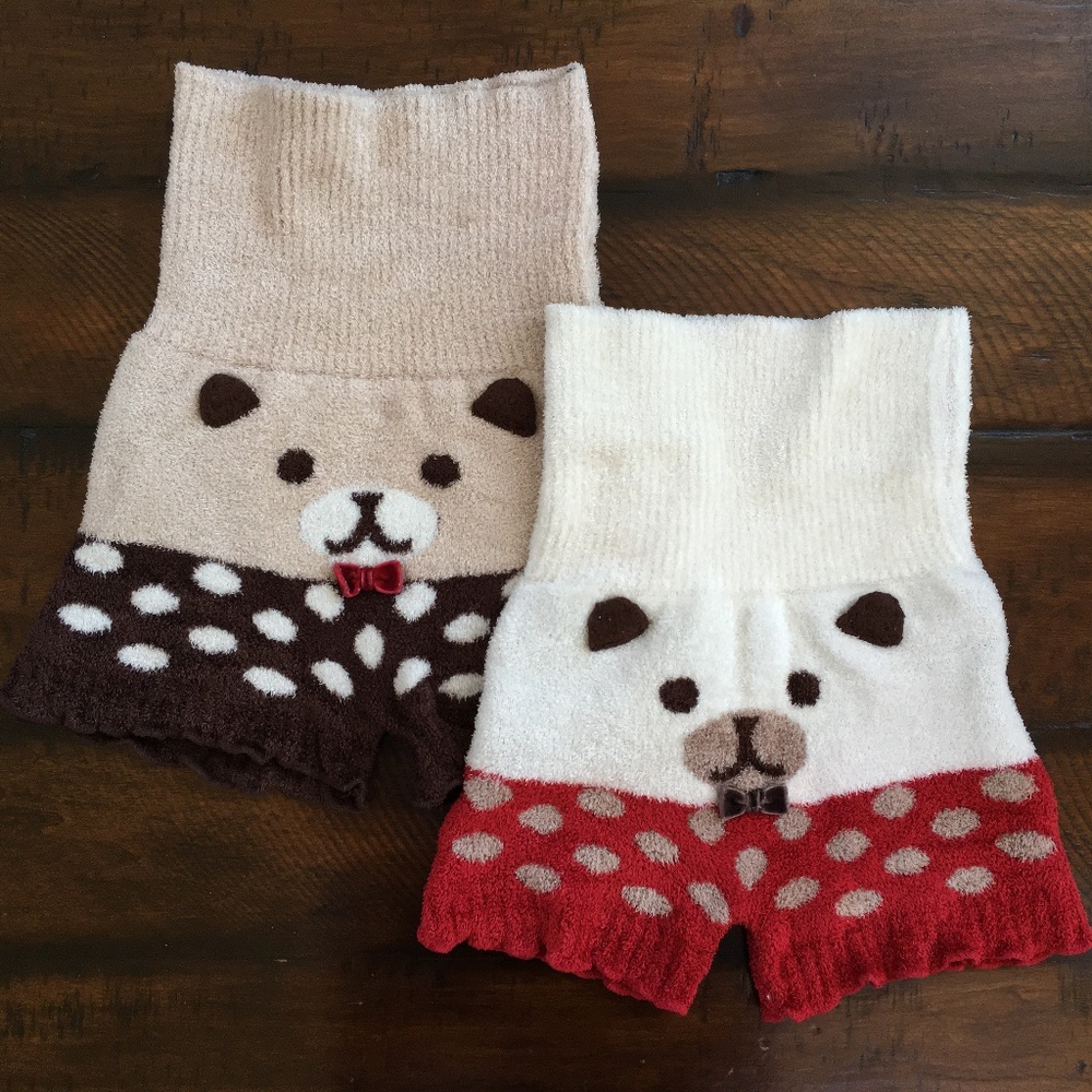 Cute Fuzzy Furry Bear Shorts Girls Size 8 10 12